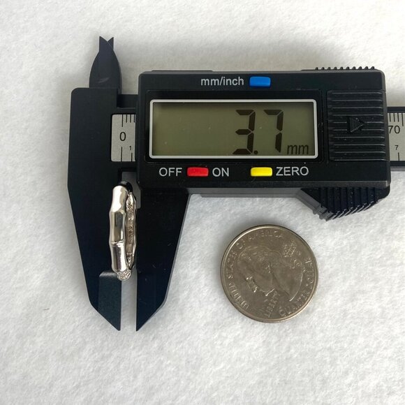 Sterling Silver 925 DBJ Bamboo Style Single Diamond Band Ring Sz 6.75 - Picture 15 of 16